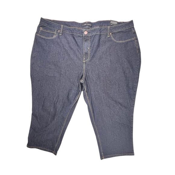 A3 Denim Capris Womens Plus Size 26W Constructed Waist High Rise Cropped Jeans - Picture 1 of 14